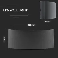 LED Wandlamp, 7W, Zandzwart, 3000K Warm Wit