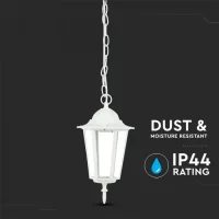 Tuin Plafondlamp, E27, Mat Wit