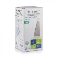 LED Up-Down Wandlamp, 6W, Zwart, 3000K Warm Wit
