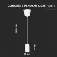 Hanglamp, E27, Wit