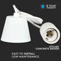 Hanglamp, E27, Wit
