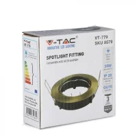 V-TAC GU10 Armatuur Rond | Goud