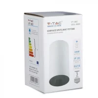 V-TAC GU10 Armatuur, Rond, Wit, Zwart