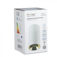 V-TAC GU10 Armatuur Rond | Wit & Goud