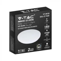 LED Dome Lamp, 18W, 300mm, CCT 3-in-1, Rond, Melkwitte Deksel