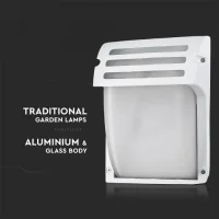 Wandlamp, E27, Mat Wit, Frosted Glas