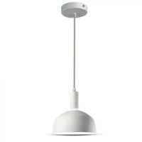 Hanglampfitting met Aluminium Lampenkap, Wit