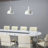 Hanglampfitting met Aluminium Lampenkap, Wit
