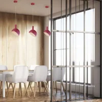 E14 Hanglampfitting met Aluminium Lampenkap, Roze