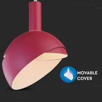 E14 Hanglampfitting met Aluminium Lampenkap, Roze
