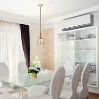 Hanglamp, Glas en Hout, E27, Transparant