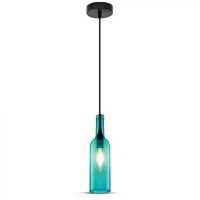 Fles Hanglamp, E14, Blauw