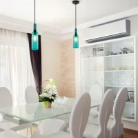 Fles Hanglamp, E14, Blauw