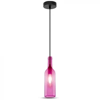Fles Hanglamp, E14, Rosé