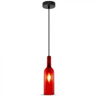 Fles Hanglamp, E14, Rood