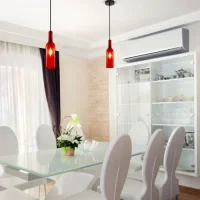 Fles Hanglamp, E14, Rood