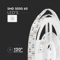 LED Strip 5 meter, 3000K Warm Wit, IP20, 24V