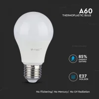 LED Lamp, 9W, Samsung Chip, 6400K Koud Wit, E27, 806 lumen