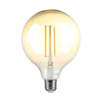 LED Filament Lamp G125, 8W, 2200K Warm Amber, E27