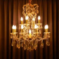 LED Kaars Filament Lamp Amberglas, 4W, 2200K Extra Warm Wit, E14, 350 lumen