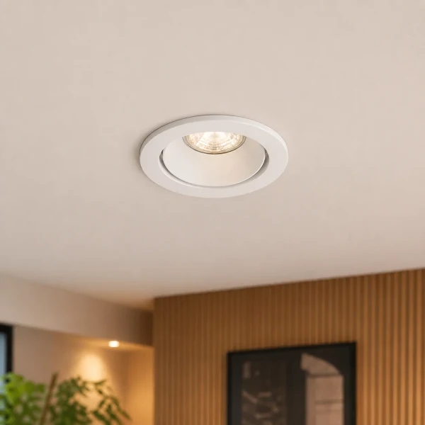 LED GU10 Inbouwspot Armatuur, Rond, Kantelbaar, IP20, Wit