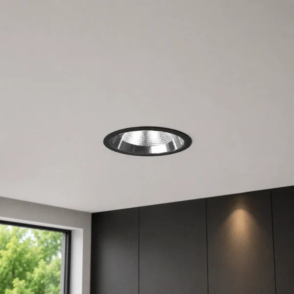 LED Downlight, 19–22–25W, CCT, Rond, IP54, Dimbaar, Zwart