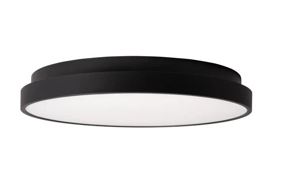 LED Wand- en Plafondarmatuur, 21–30W Instelbaar, Dimbaar, Noodunit, 3000K/4000K, IP44, Zwart