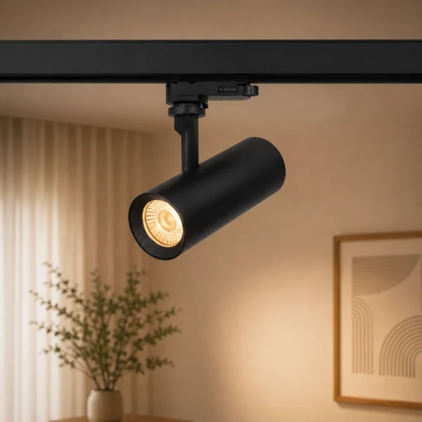 LED Trackspot, 15W, 2700K Warm Wit, Dimbaar, Zwart