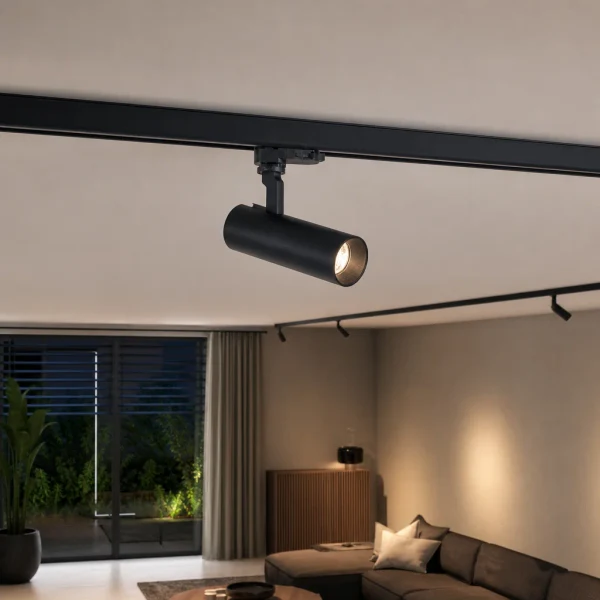 LED Trackspot, 15W, 3000K Warm Wit, Dimbaar, Zwart, Goud