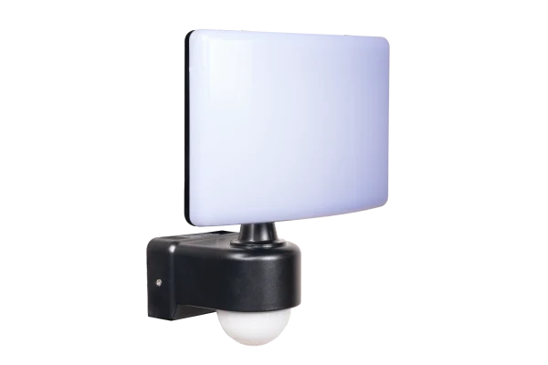LED Breedstraler met Bewegingssensor, 30W, 4000K, IP65, Zwart