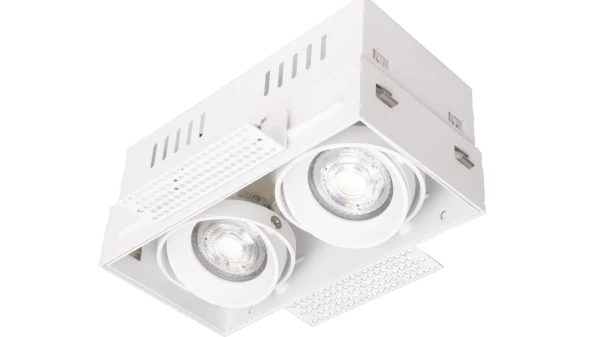 Inbouw Trimless Fitting, 2xGU10, Wit