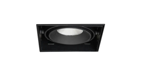 LED Inbouw Trimless Downlight, 1x10W, 2700K, Zwart, Fase Dimbaar