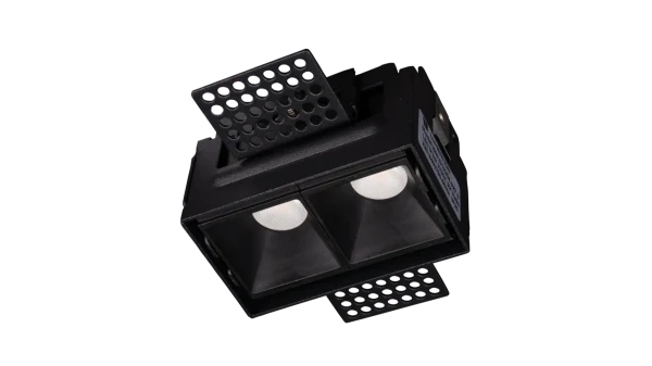 LED Inbouw Trimless Linear Downlight, 2x3W, 2700K, Zwart