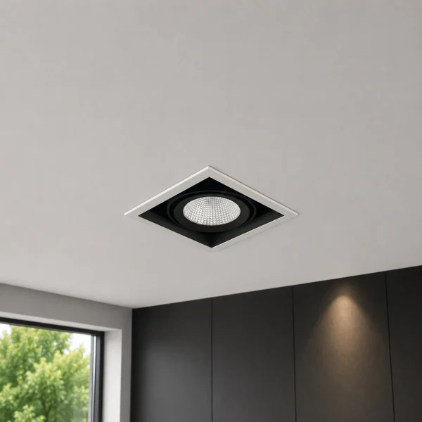 LED Inbouw Downlight, 1x30W, 3000K, Zwart