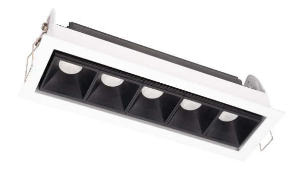 LED Inbouw Linear Downlight, 5x3W, 2700K, Wit