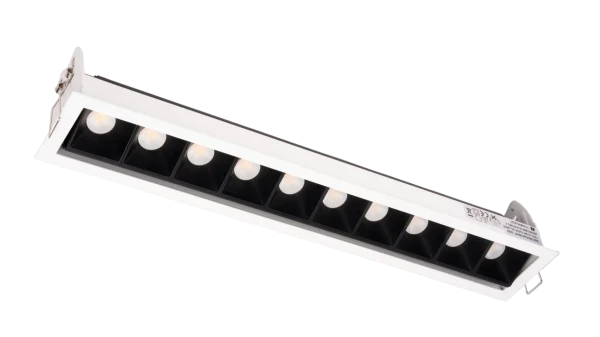LED Inbouw Linear Downlight, 10x3W, 2700K, Wit
