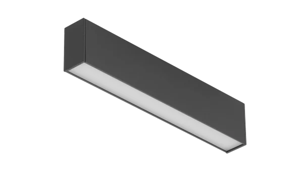 24V Track Linear, 15W, 3000K, Mat Zwart, Dimbaar