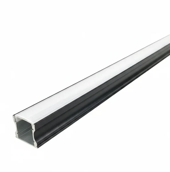 Aluminium U Profiel, 17x15mm, 2m, Zwart