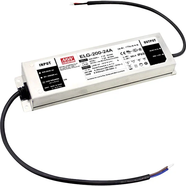 MEAN WELL Inbouwnetvoeding, 24Vdc, 8.4A, 200W, 3-in-1 Dimming