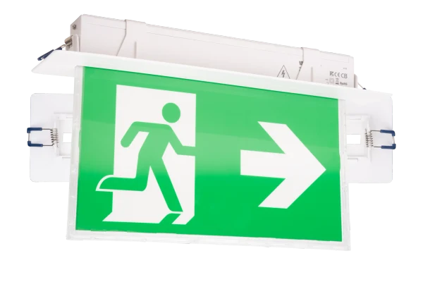 LED Nooduitgangsbord, 3H, IP20, Wit