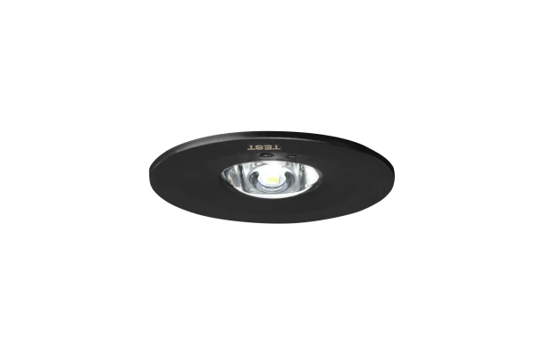LED Noodverlichting Inbouw Spot, 1.2W, 6500K, IP20, Zwart