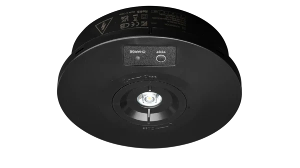 Noodverlichting Surface Rond Spot, 3W, 6500K, IP20, Zwart