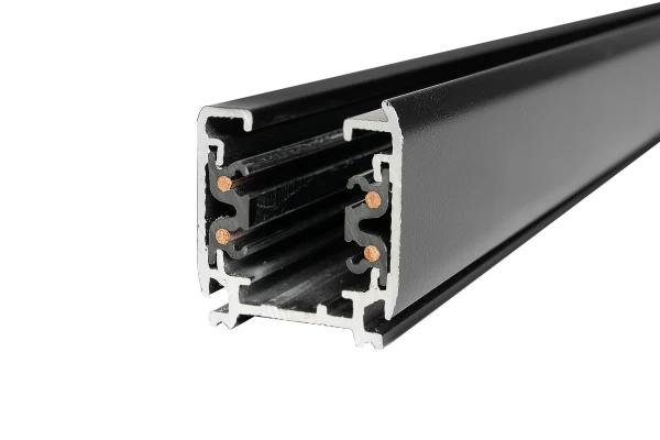 3-fase spanningsrail, 1000mm, Zwart