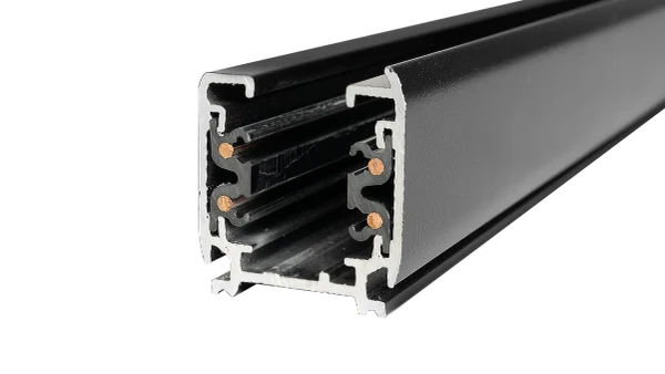 3-fase spanningsrail, 3000mm, Zwart