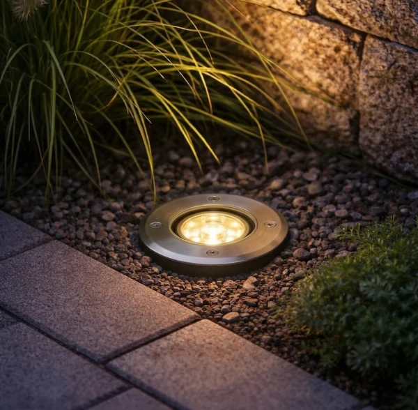 Inbouw grondspot, GU10 fitting, Aluminium, IP67, RVS