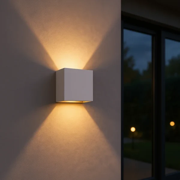 Moderne wandlamp wit, 7W, CCT, Aluminium, IP65