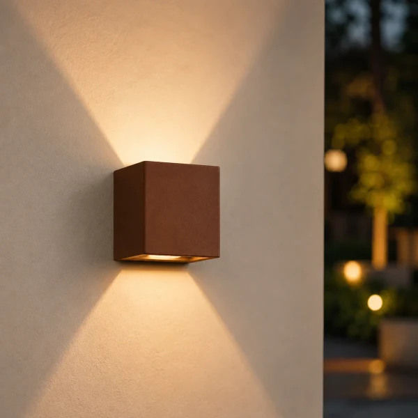 Moderne wandlamp corten, 7W, CCT, Aluminium, IP65