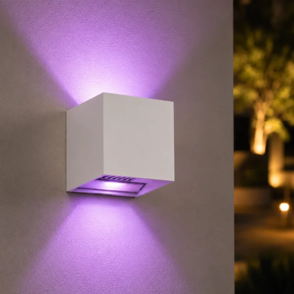 Wandlamp smart wit, 7W, RGBCW, Aluminium, IP65