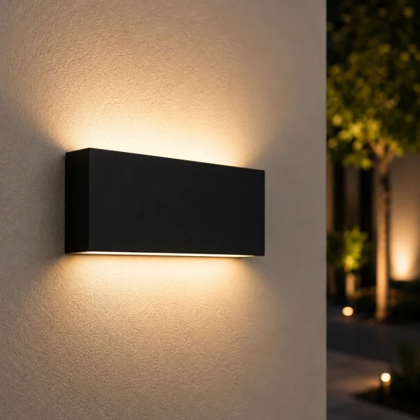 Moderne wandlamp zwart, 2x5W, CCT, Aluminium, IP65