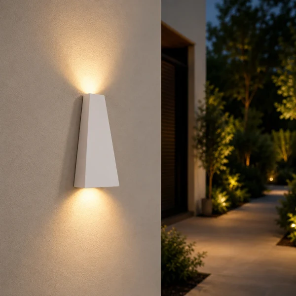 Moderne wandlamp wit, 2x3W, CCT, Aluminium, IP65